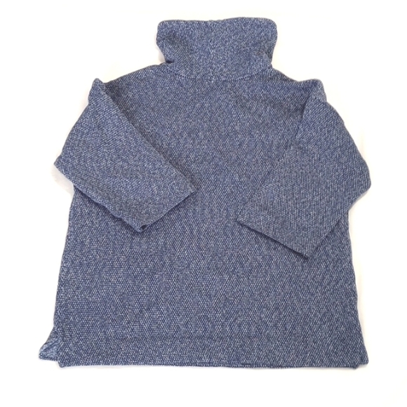 J. Jill Pure Jill Womens Pullover Sz S Blue Funnel Neck Tunic Pocket Knit Cotton - Picture 9 of 9